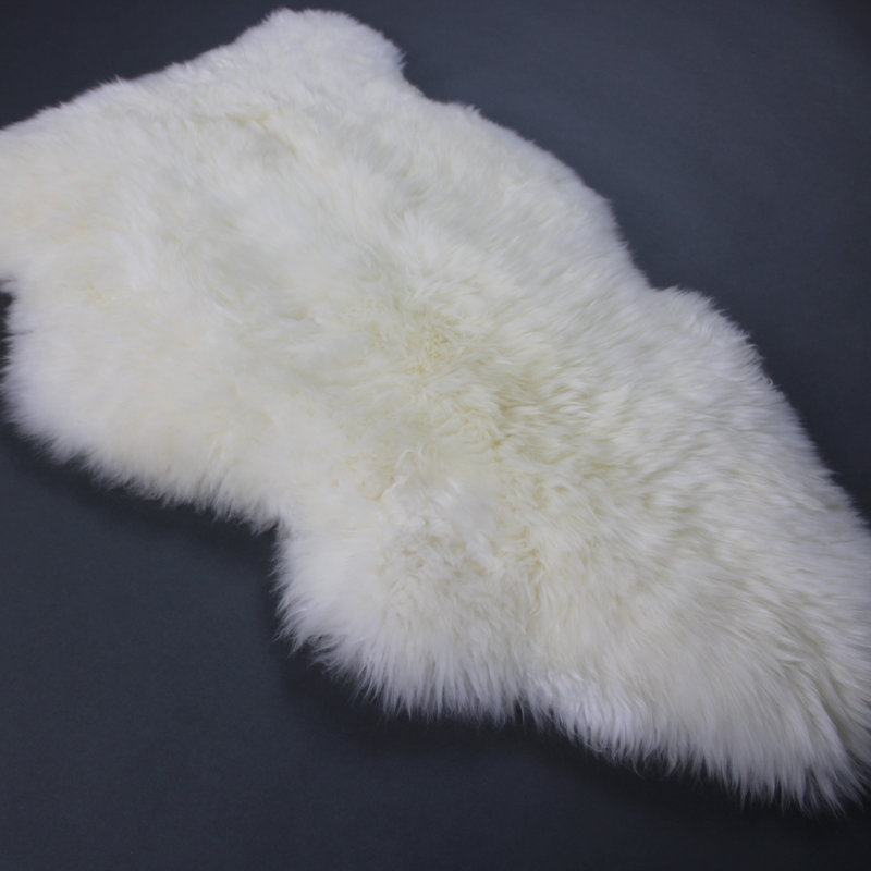 Coen Solid Colour Sheepskin 60cm X 90cm Area Rug