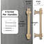 Paquet de 10 poignées d'armoire, poignées de tiroir en alliage de zinc massif, quincaillerie de cuisine et de commode moderne avec filetage profond-114880726-114880727