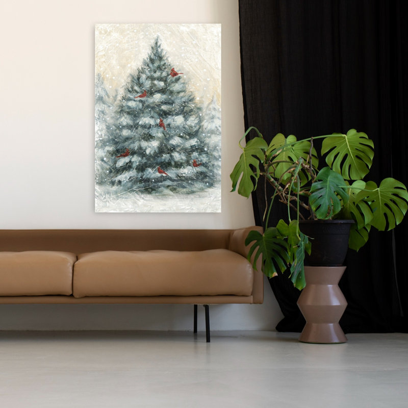 Art décoratif hivernal, arbre de pin contemporain, décoré par la nature, H 48 po x l 32 po