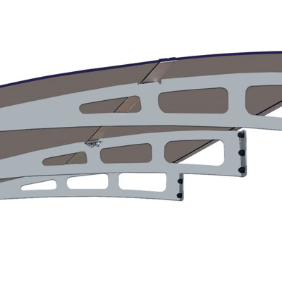 Window Awnings Door Entrance Canopy, Aluminum Alloy Bracket, 0.137 Inch Thick Crystal Solid Polycarbonate Sheet With Valance