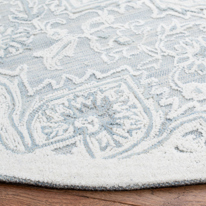 Heston Hand Tufted Wool Rug, Round 6'