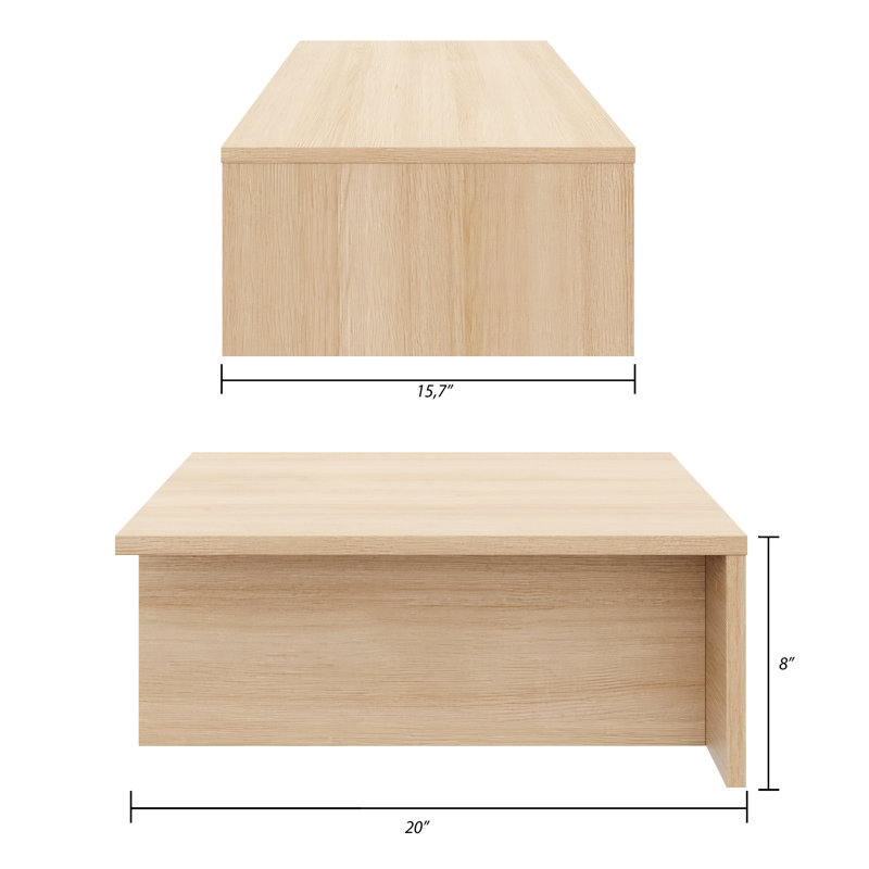 Ensemble de 2 tables de chevet Makoa, Beige