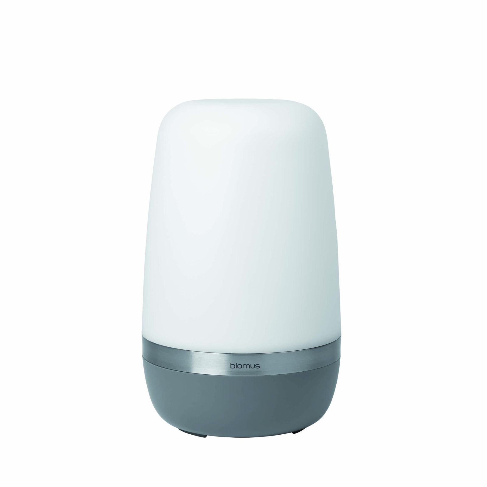 Spirit Rechargeable LED Outdoor Table Lamp, White/Gray, 9.8" H x 5.9" W x 5.9" D