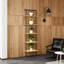 Échelle à 6 niveaux, bibliothèque murale avec cadre en métal et tablettes en bois, grand support de rangement ouvert pour le salon de la chambre à coucher-1268841832-1268841835