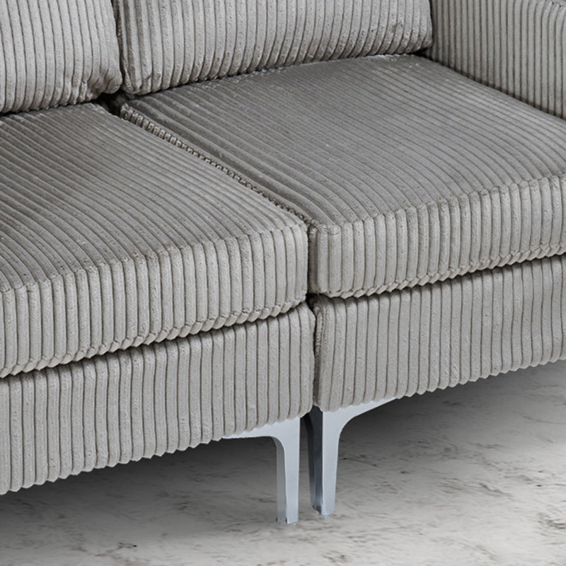 Canapé modulaire rembourré 92,3 po, Gris