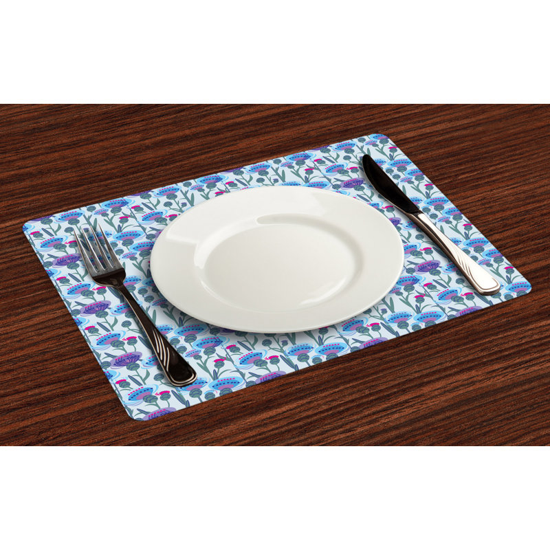Polyester Floral Rectangle Placemat