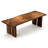 Brown Rectangular Solid Wood Dining Table-245076222