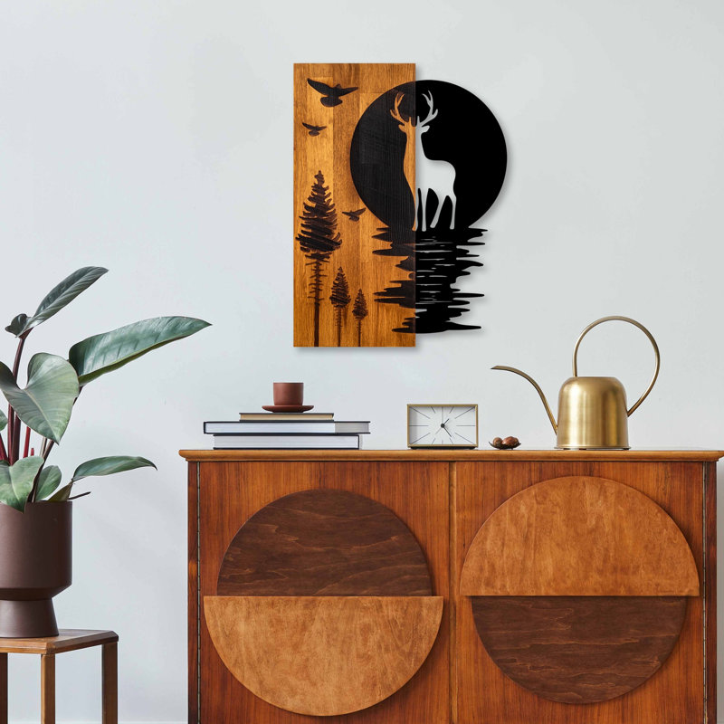 Accessoire mural décoratif en bois