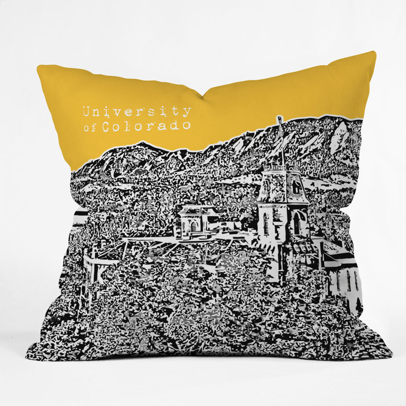 Coussin intérieur / extérieur Bird Ave University, 20 po x 20 po, University of Colorado