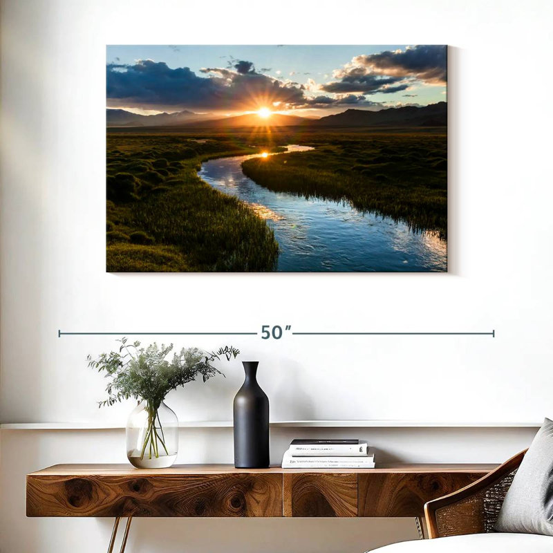 Alvord Sunset Stream, H 26 po x l 39 po