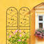 Ensemble de 4 treillis de jardin en métal antirouille de 19,7 po pour plantes grimpantes déco pour oiseaux-1010162087