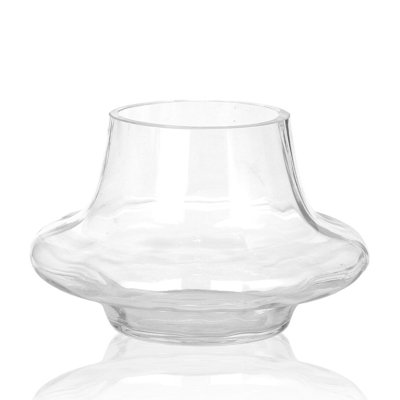 Vase en verre transparent