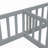 Double Twin Floor Bed With Fence, Guardrails-1705646891