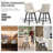 Linen Swivel Bar Stool-light Grey