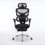 Fauteuil de bureau ergonomique avec support lombaire à massage, appui-tête 4D et accoudoirs 5D, dossier réglable haut et profondeur d'assise