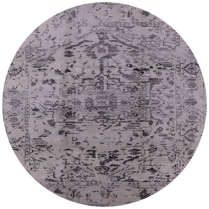 Tapis oriental gris / noir Hunsberger, Rond 8 pi