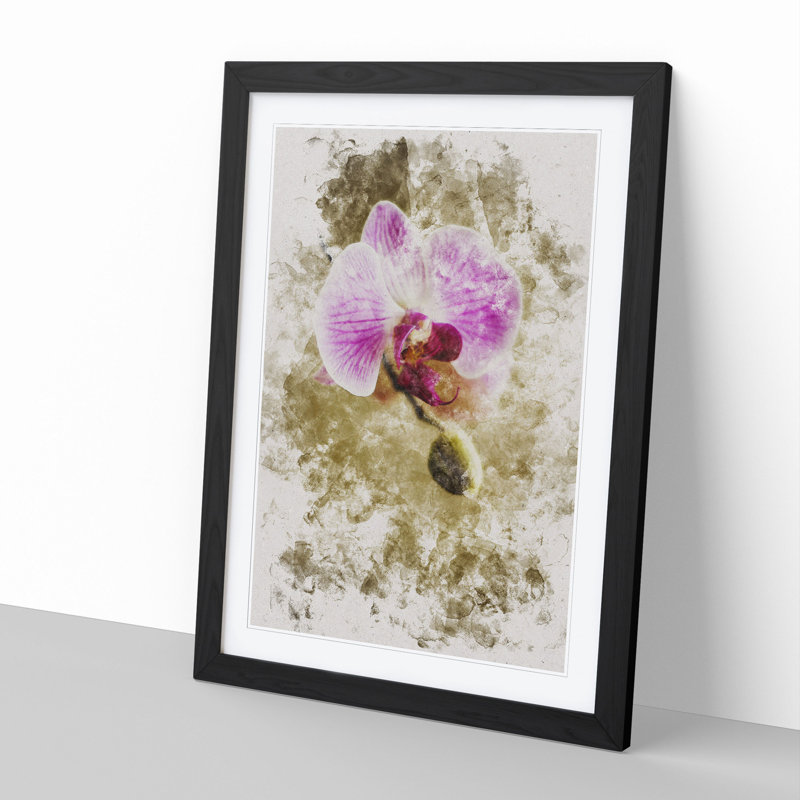 Orchid Flowers Vol.6 - Picture Frame Painting, Black Framed, 48cm H x 36cm W x 2cm D