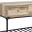 Table moderne en chêne industriel avec des options de fabrication et de rangement en métal