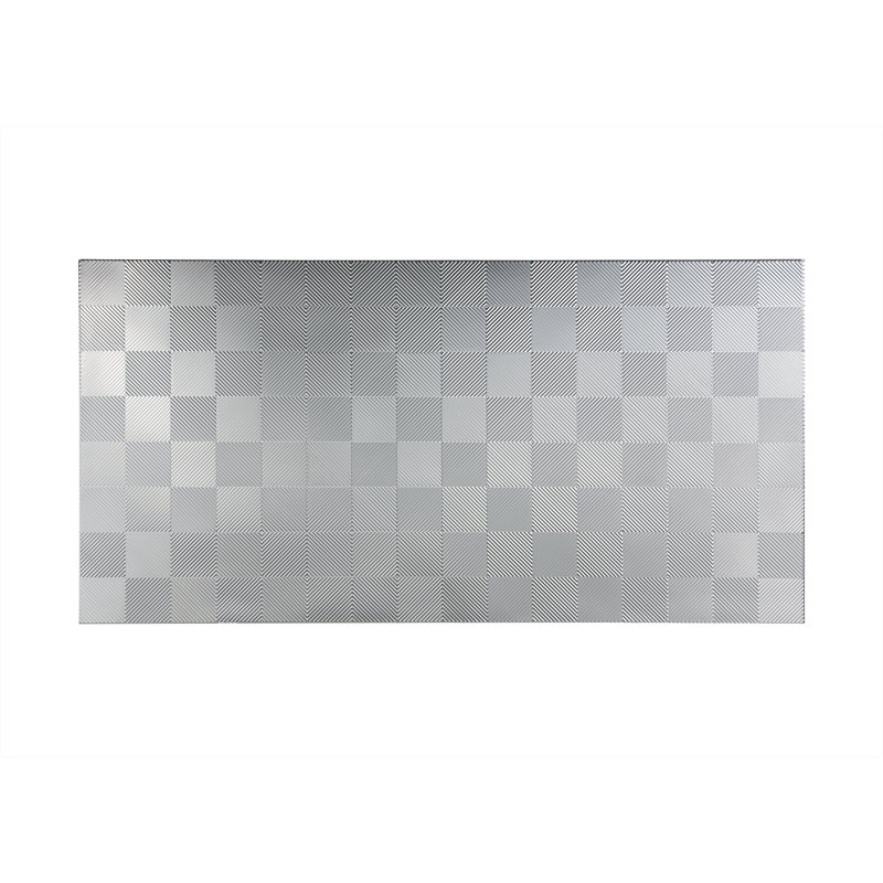 Panneau mural décoratif en vinyle 4 pi x 8 pi FASÄDE Quattro, Aluminium brossé