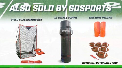 GoSports Football Kicking Tee Metal Place Kicking Stand for Field Goal  Kicks - Portable Holder Compatible with All Football Sizes