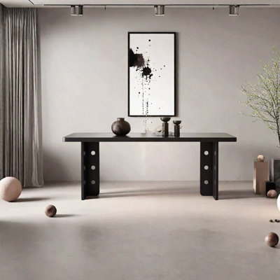 Ash wood rectangular dining table
