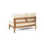 Ensemble de conversation pour canapé 4 pièces avec coussin beige, teck