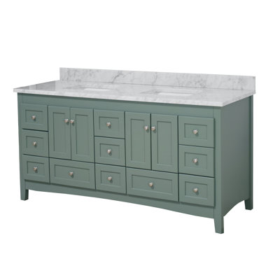 Edber 72'' Double Bathroom Vanity with Top