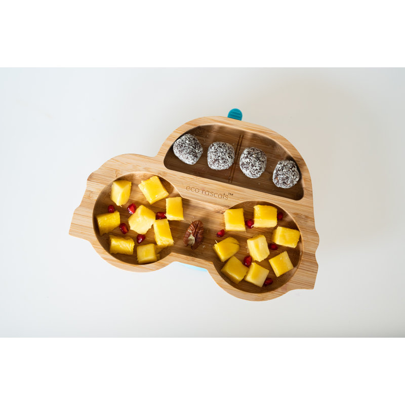 Bamboo Car Plate, Blue/Brown