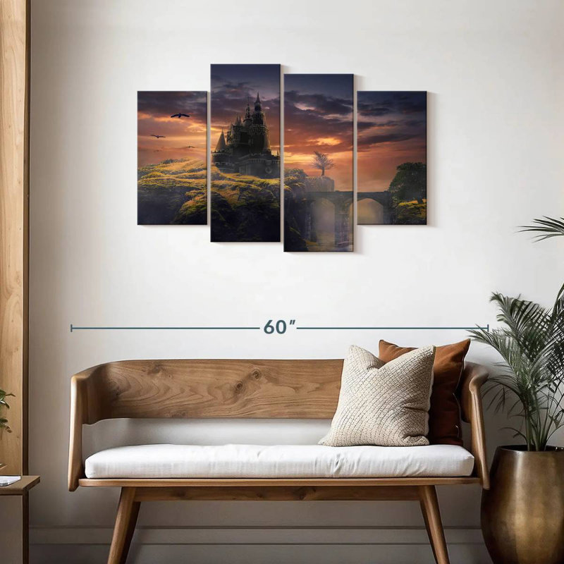 Lilie Castle Fantasy Landscape, 27" H x 43" W