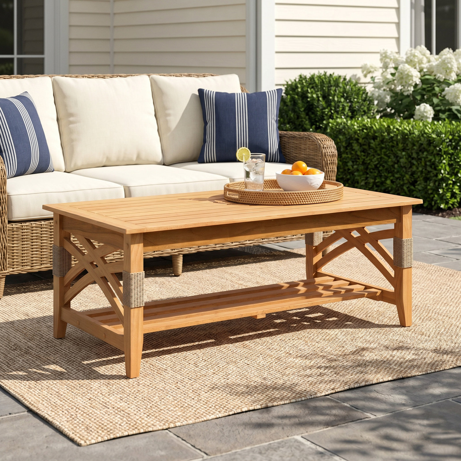 Cotesfield 25'' Teak Outdoor Coffee Table