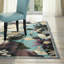Tapis beige / bleu sarcelle-19262862
