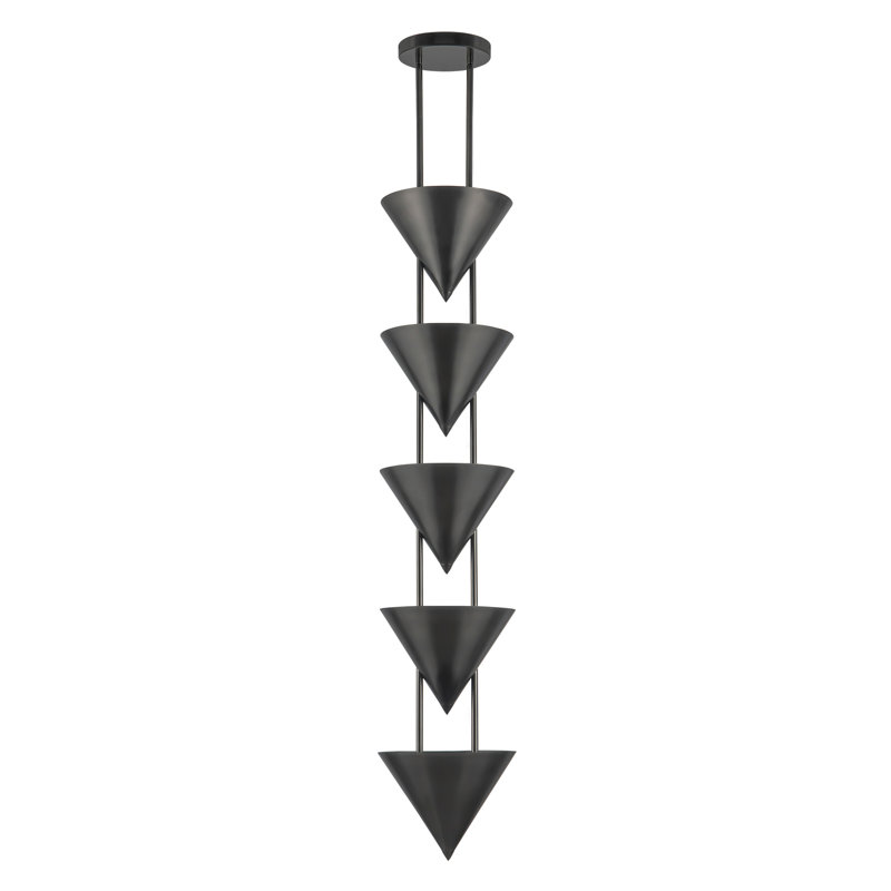 Versus 10-in Brass Pendant, 10, Silver