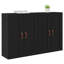  Wall-Mounted Cabinet 2 Pcs Black Oak 69.5 X 34 X 90 Cm-2064822491