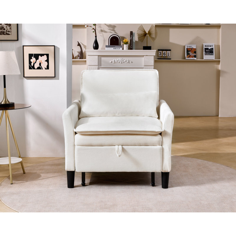 Canapé-lit simple en chenille 32,28 po, Beige