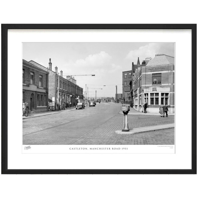 Castleton, Manchester Road 1951 by Francis Frith - Single Picture Frame Print, 45cm H x 60cm W x 2.3cm D