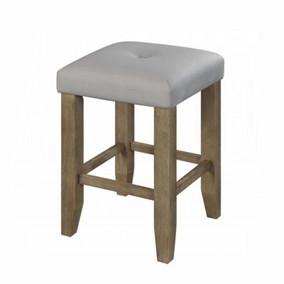 Grey and Oak Counter Height Stools (Set of 2)