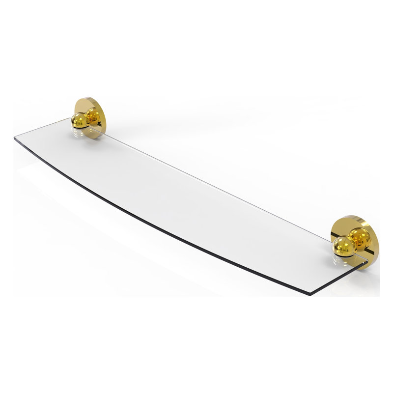 Gober Bracket Shelf, 24", Polished Brass