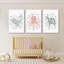 Ocean Nursery Decor, Set Of 3 Room Sea Animal Wall Art Picture Canvas Prints, Framed-1239232346