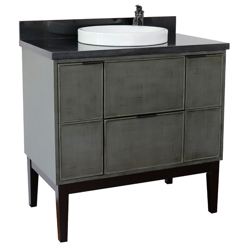 Ensemble de meuble-lavabo simple 37 po, Noir galaxie
