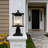 Rustic Outdoor Pillar Lantern Head for Garden