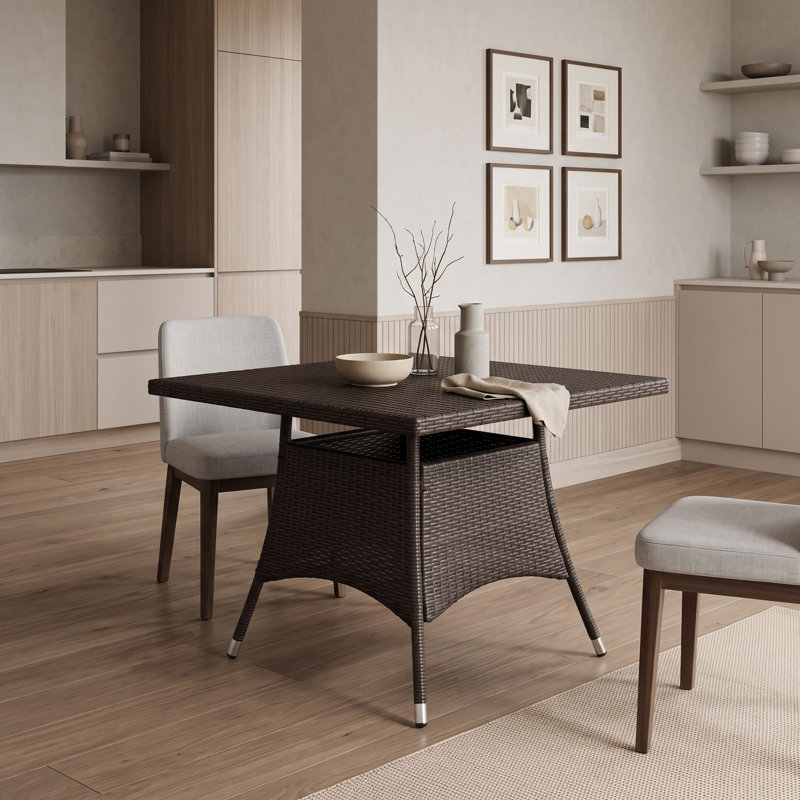 Square Wicker Dining Table