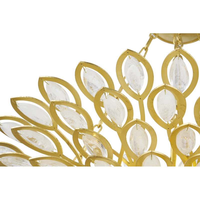 Vittoria 24" Seeded Glass Chandelier