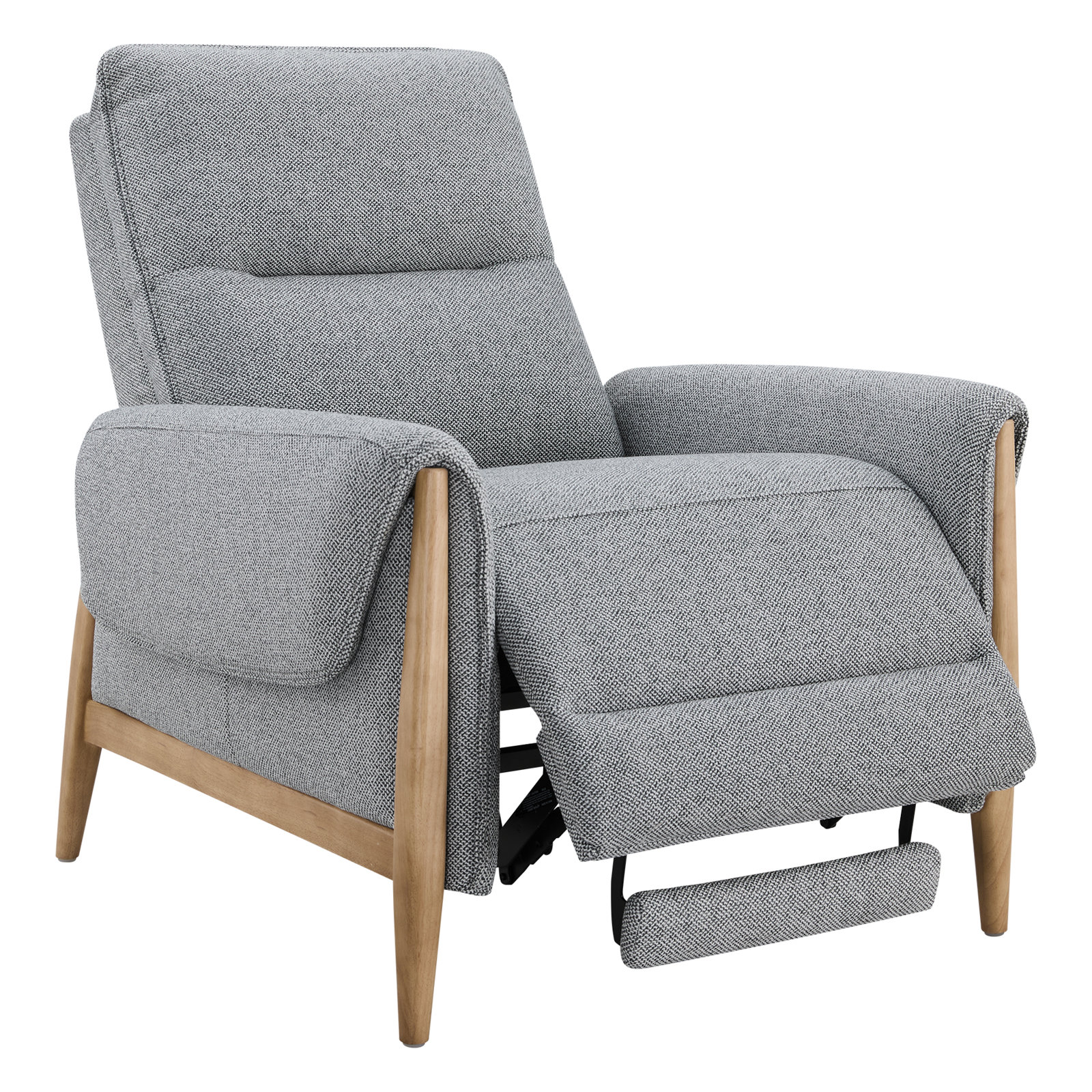 Michelle 36" Linen Manual Recliner, Gray Polyester Blend