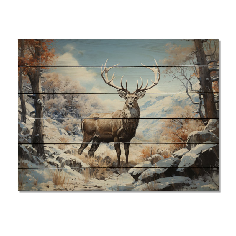 Impression sur bois de cerf de Lateefa, H 10 po x l 20 po x P 0,78 po