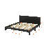 Lit plateforme en bois avec tête de lit, structure de lit moderne et robuste avec support en lattes de bois-681176259-681176248