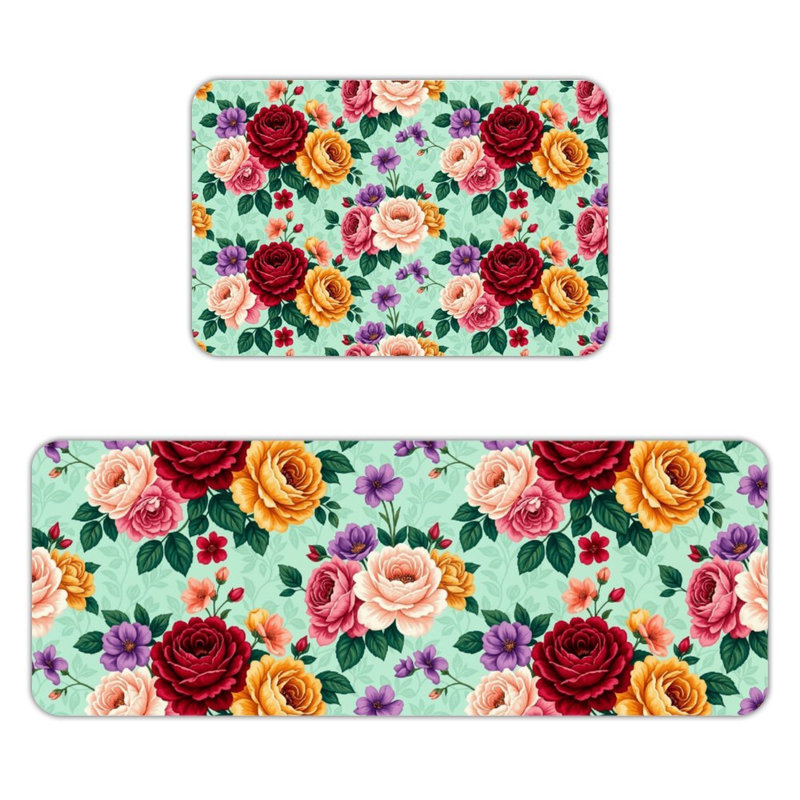 Ensemble de tapis de jardin en flanelle 2 pièces