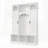 Modern All-in-One Hall Tree with Adjustable Shelves, Classic Arched Farmhouse Storage Bench, and Dual Side Cabinets for Elegant Entryway Organization-129333371