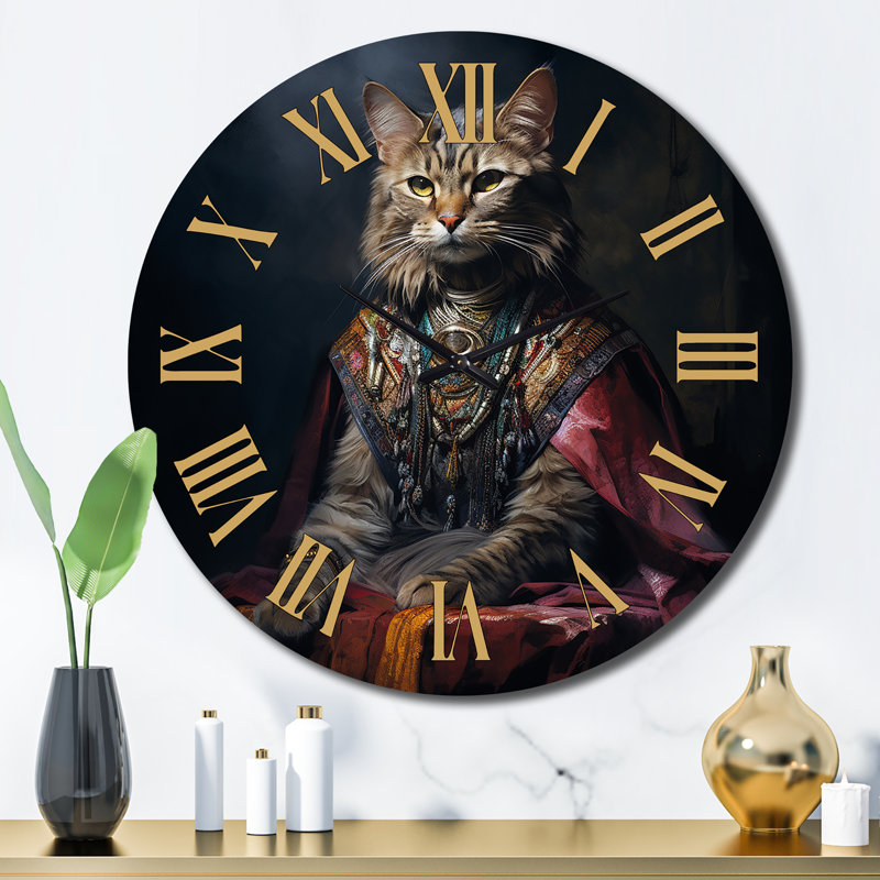 Benevides - Animals Cat Wall Clock, Large