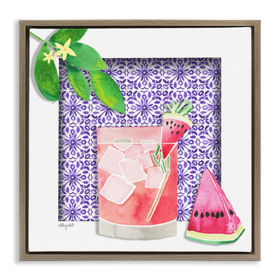 Fruity Watermelon Drink Floating Frame, design by Hillary Holt