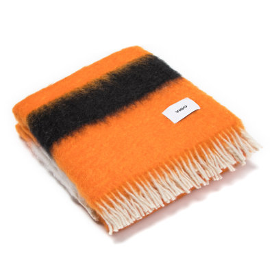 Striped Wool Throw Blanket